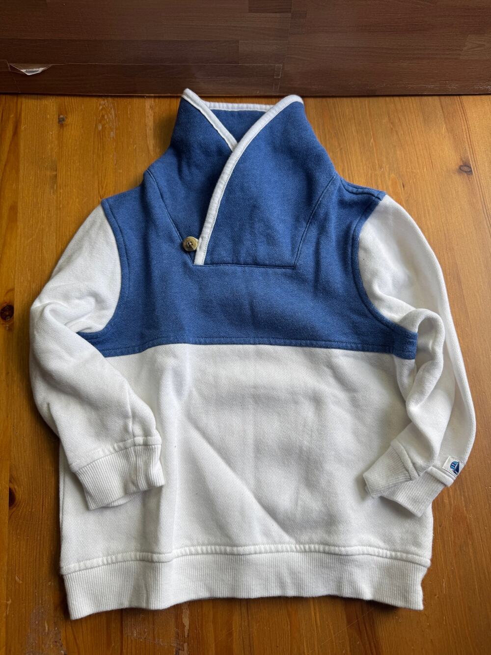 Janie and Jack Boys Connor Sailboat Shawl Collar Pullover Sweater size 4